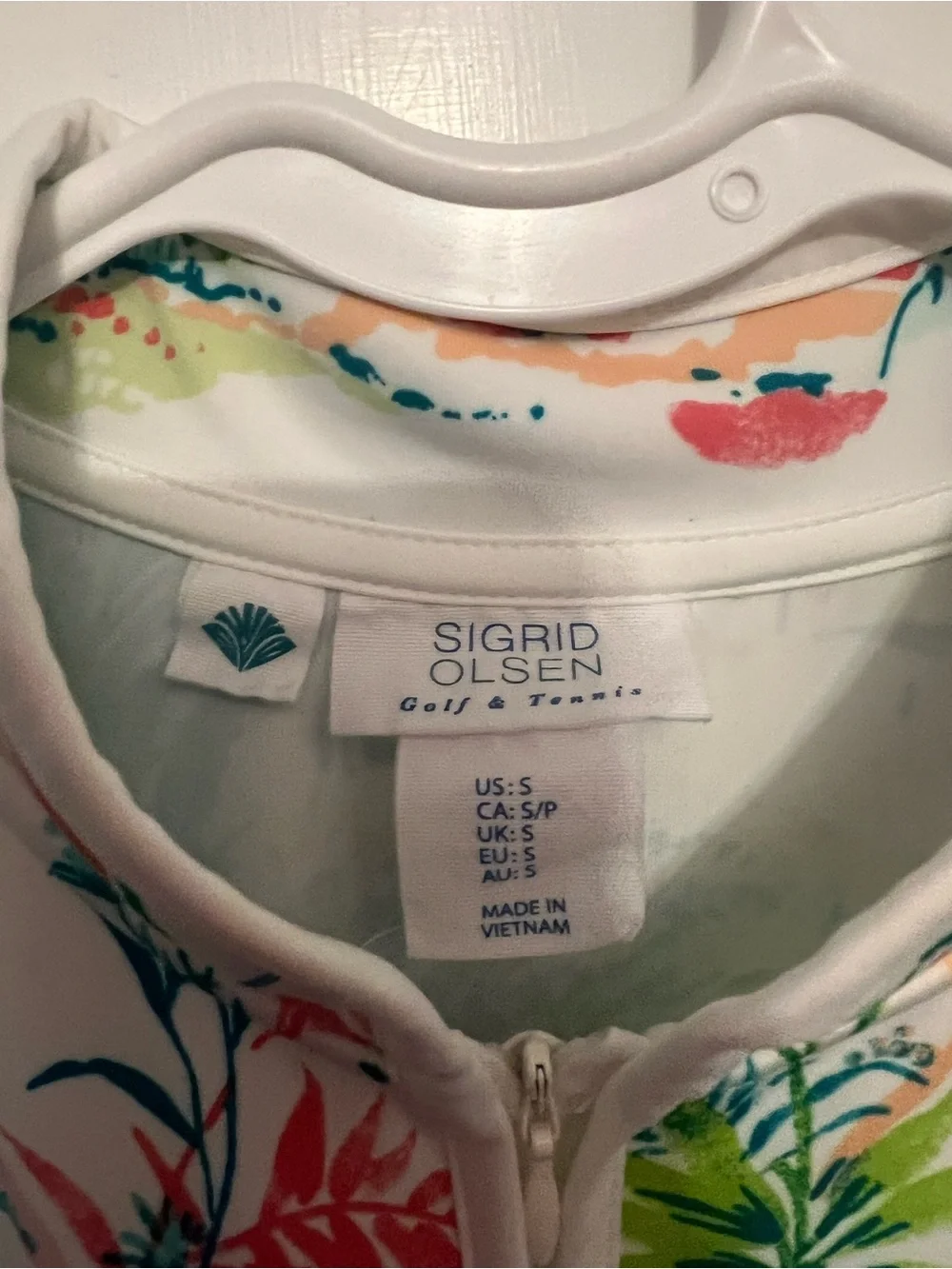 Sigrid Olsen Golf Tennis Dress Tropical Print Preppy Y2K Hem Size Small - Picture 4 of 4